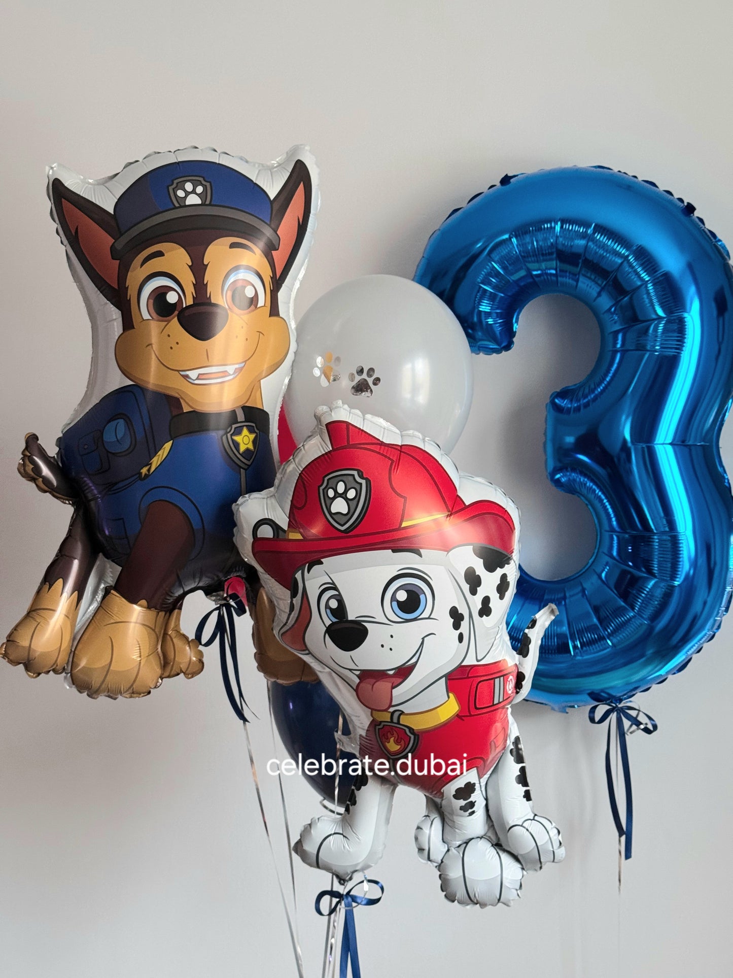 Paw Patrol Helium Balloons With Foil Number Balloon