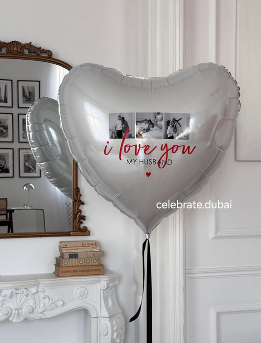 Big Heart Foil Balloon With Your Photo And Custom Text