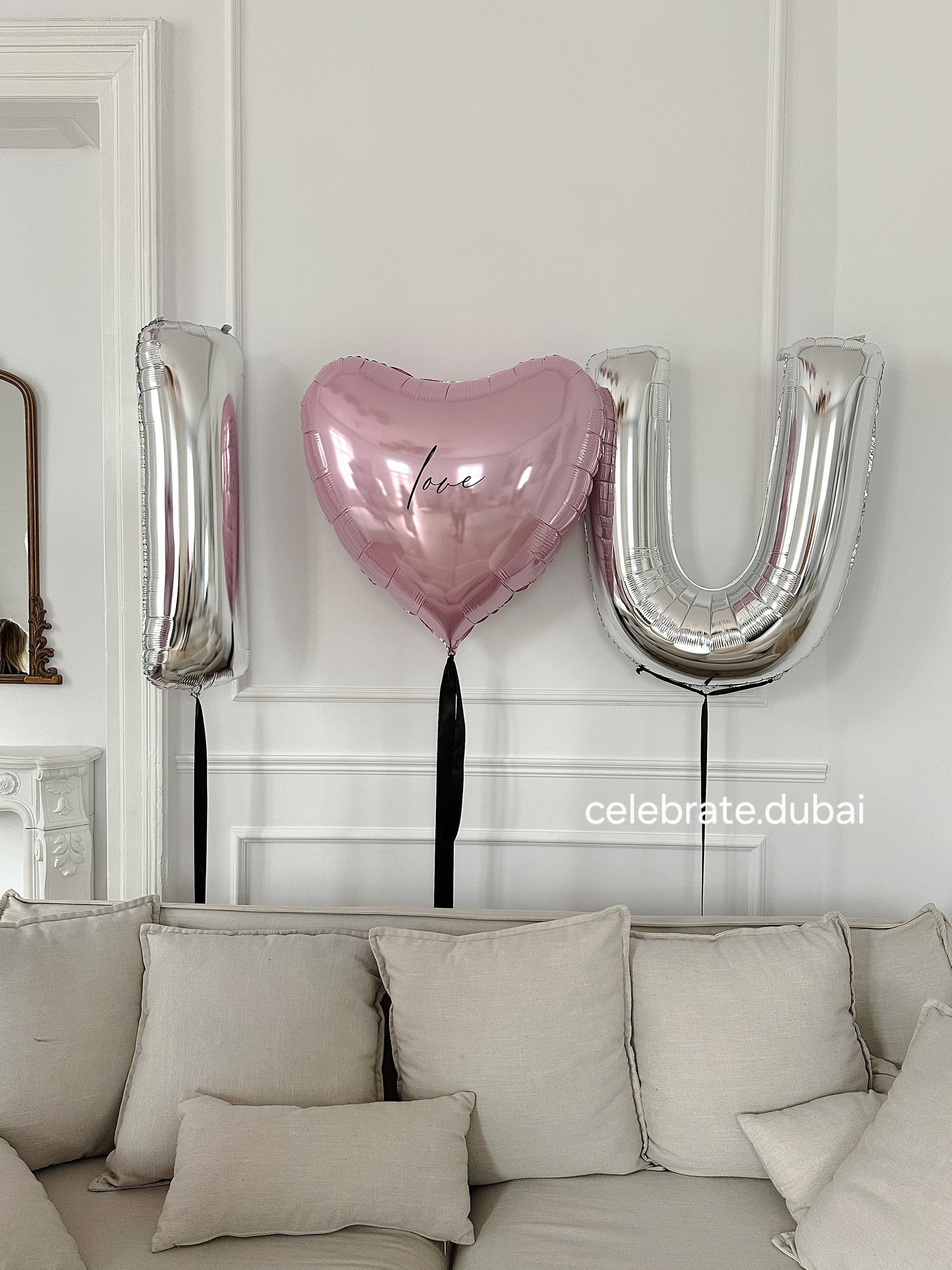 Helium Balloons I LOVE U: Foil Balloons For Valentine’s And Romantic Decor