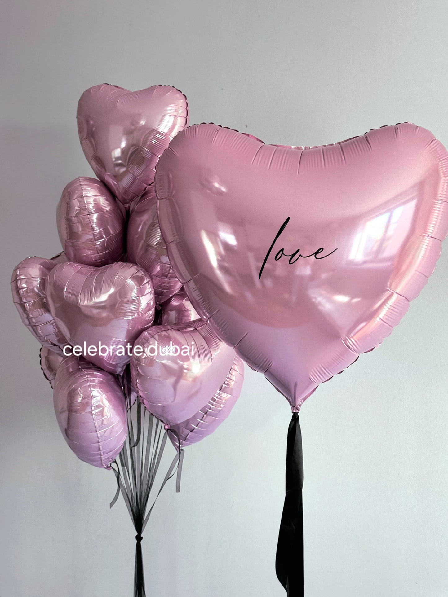Helium Pink Hearts Balloons Set: Foil Balloons For Valentine’s And Romantic Decor