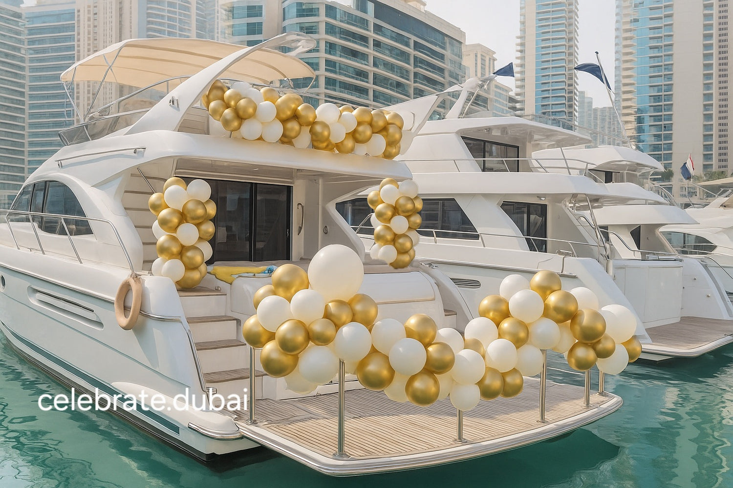 Yacht Exterior Balloon Decoration Package: Back